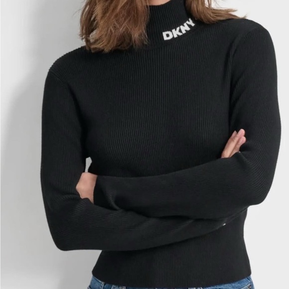 DKNY Black Turtleneck Sweater Size XL - Picture 1 of 6
